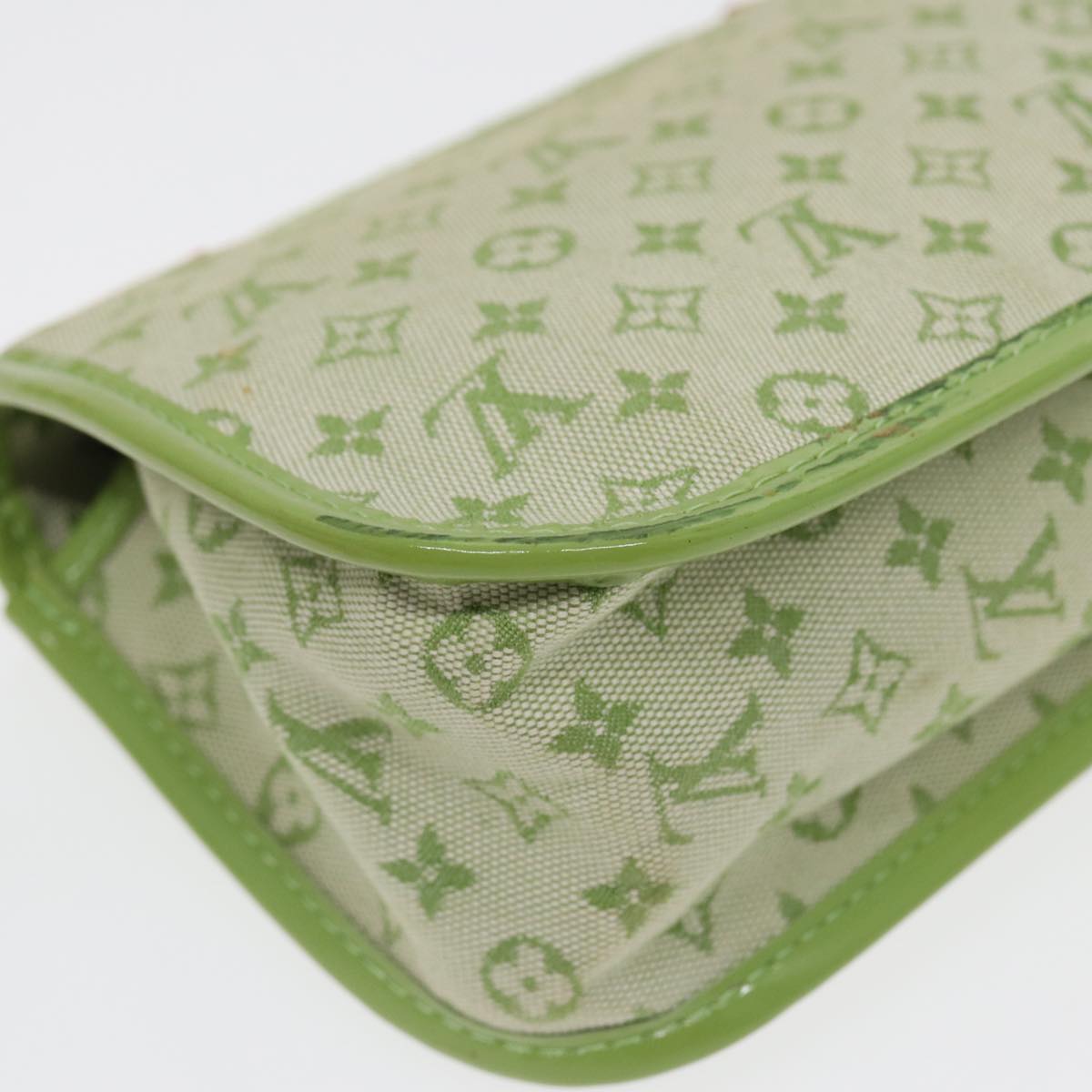 Louis Vuitton Marie, Green, Canvas, clutch