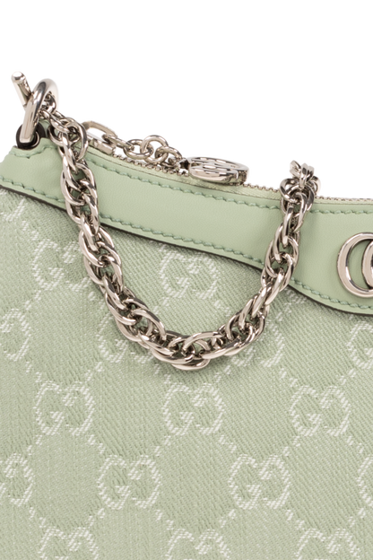 Gucci Ophidia, Green, Canvas, shoulder