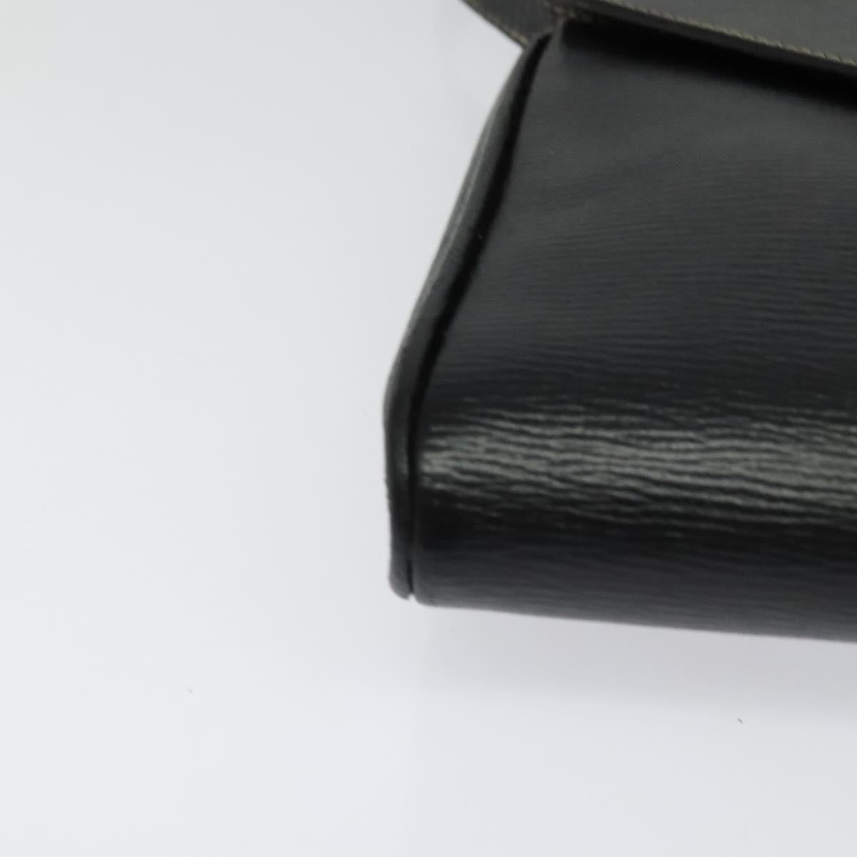Celine Vintage Circle Logo Leather, Black, Leather, Handbag
