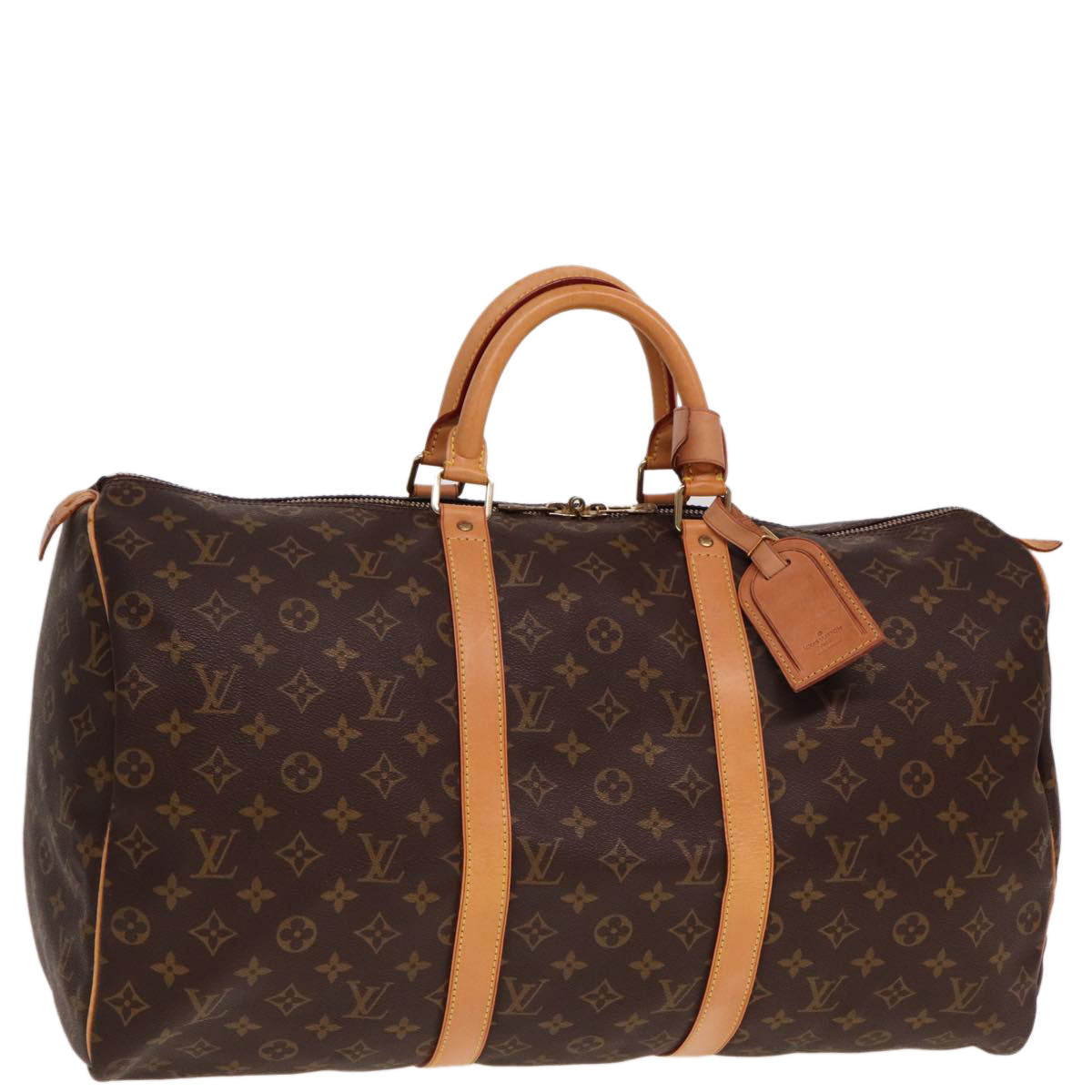 Louis Vuitton Keepall 50, Brown, Canvas, travel