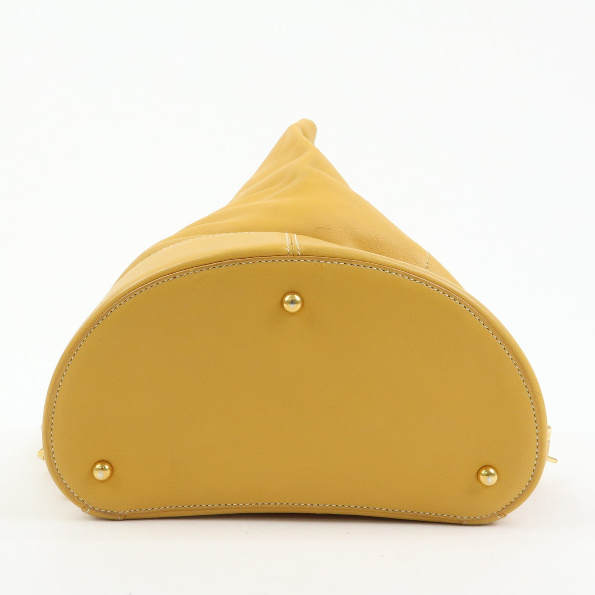 Loewe Anton Leather, Yellow, Leather, Backpack