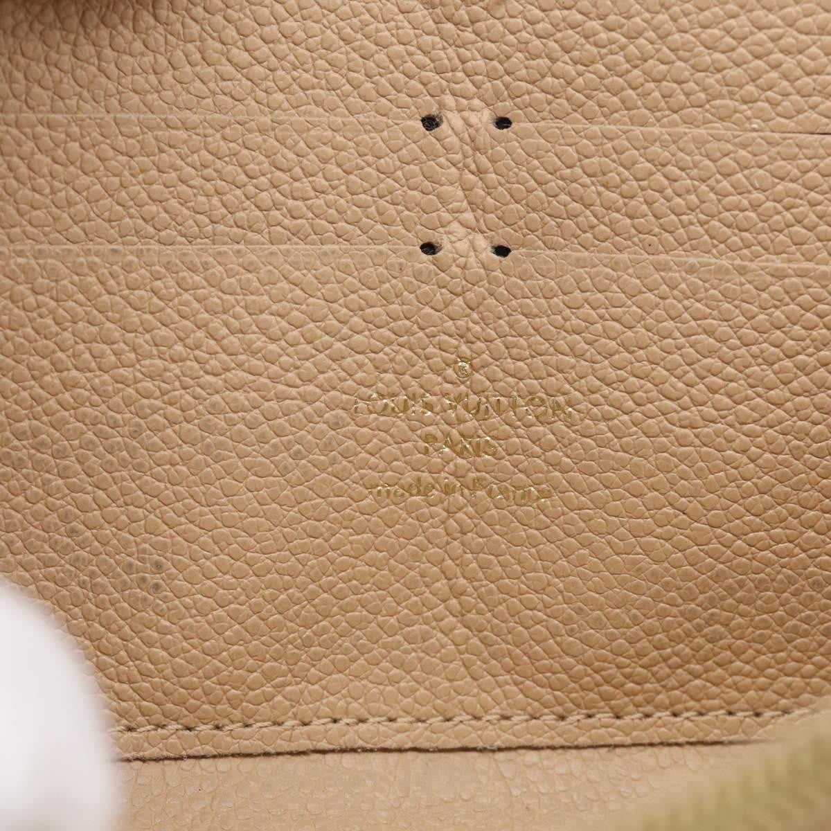 Louis Vuitton Zippy Monogram Empreinte Leather, Beige, Leather, Wallet