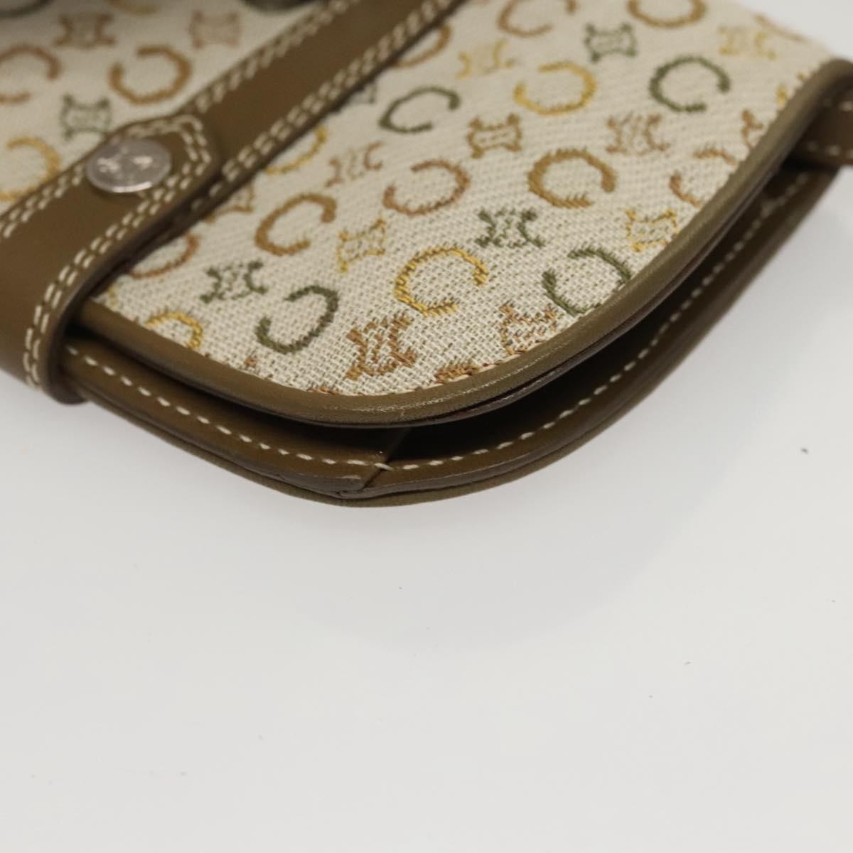 Celine Vintage Shoulder Bag Canvas, Khaki, Canvas, Shoulder Bag