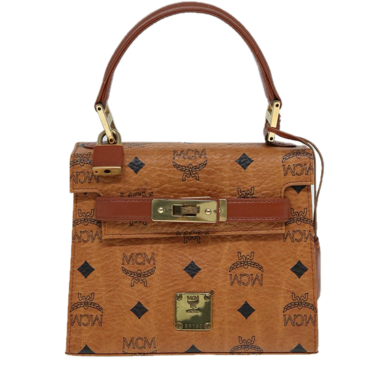 MCM Visetos, Brown, Canvas, handbag