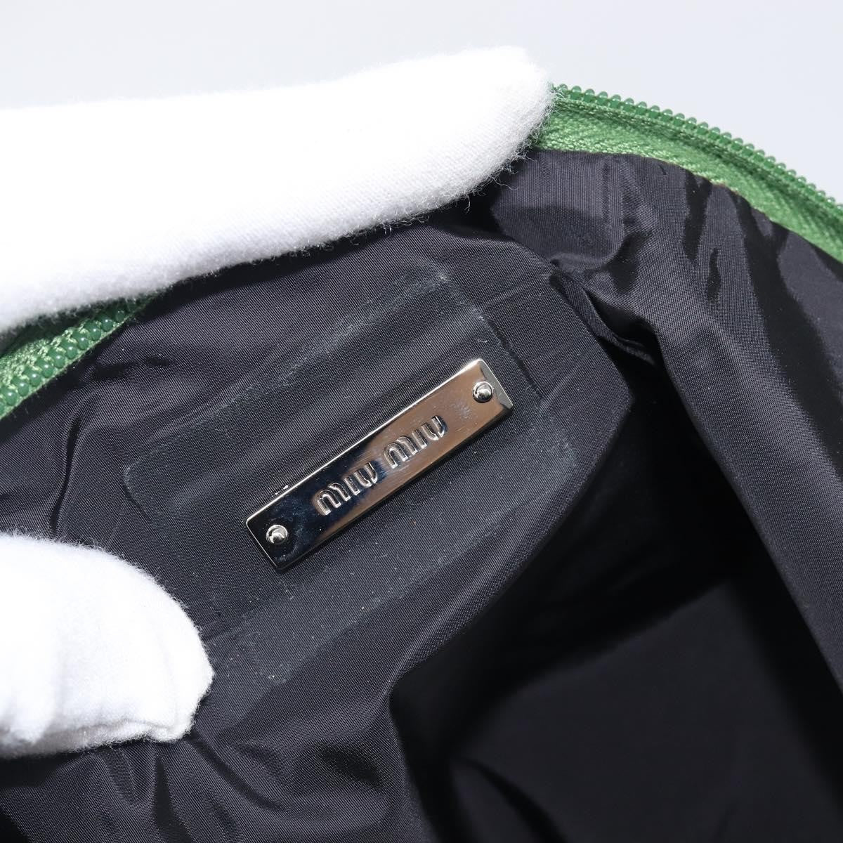 Miu Miu Vintage Nylon, Green, Nylon, Handbag