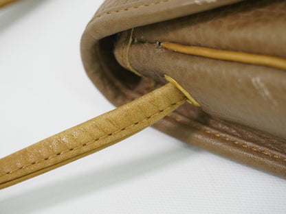 Christian Dior Vintage CD Flap Leather, Beige, Leather, Shoulder Bag