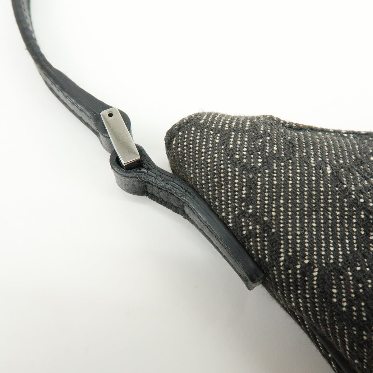 Gucci Horsebit Slim GG Denim with Leather, Black, Leather, Shoulder Bag