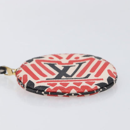 Louis Vuitton Round Coin Purse Limited Edition Crafty Monogram Giant, Red, Canvas, Clutch