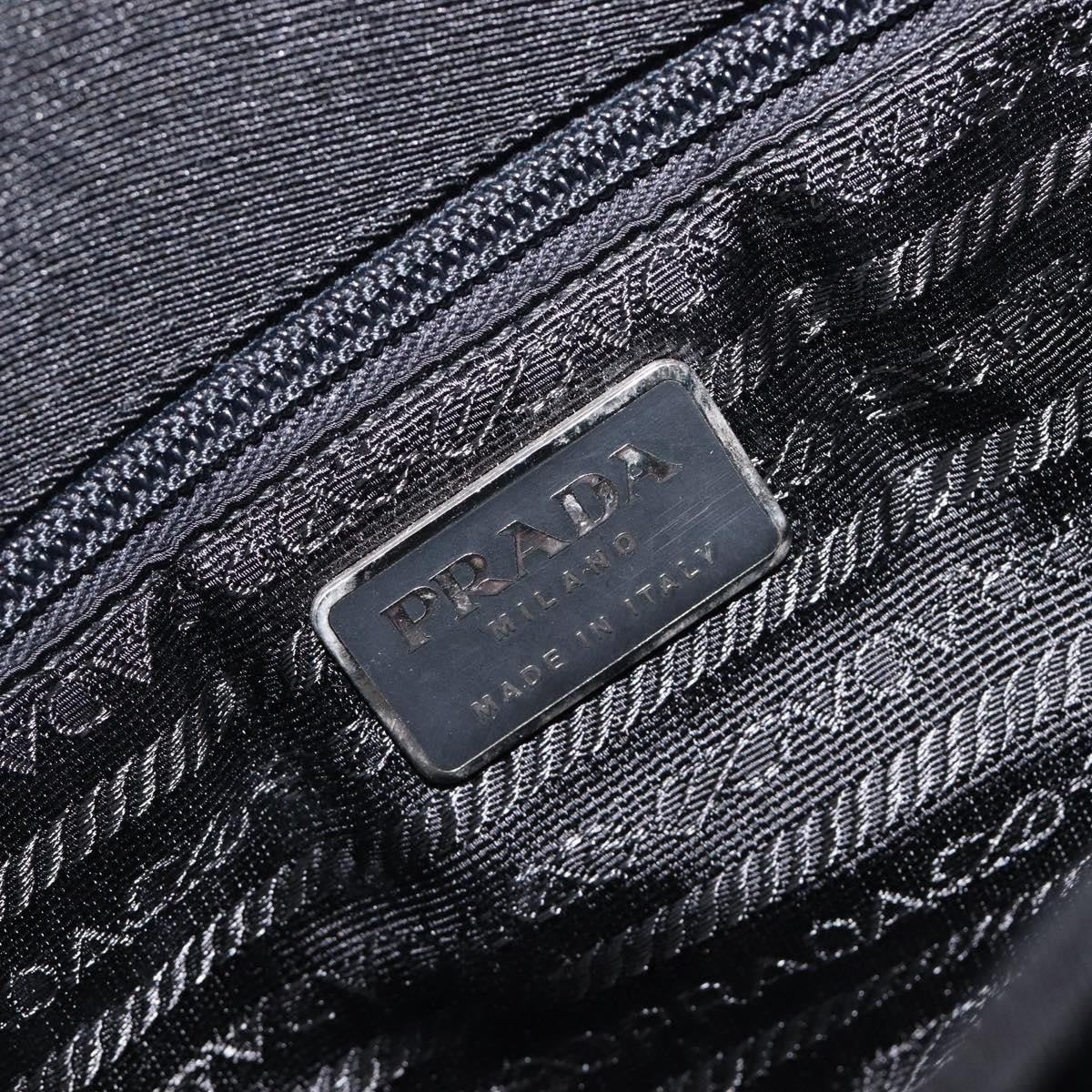 Prada Plastic Chain Flap Bag Canvas, Black, Cotton, Shoulder Bag