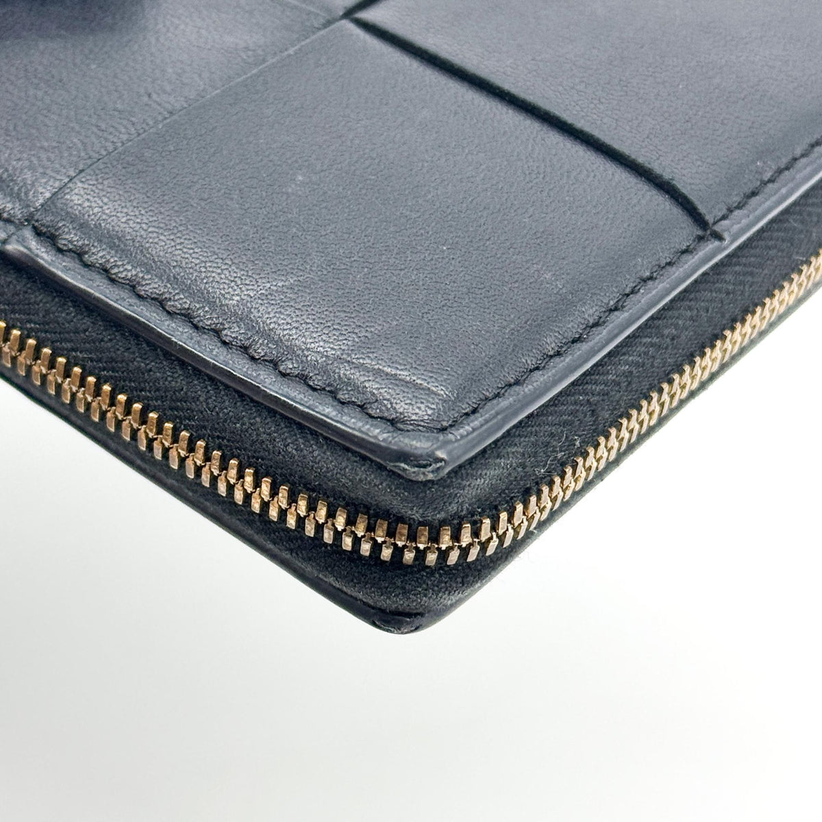 Bottega Veneta Zip Around Intrecciato Nappa, Black, Leather, Wallet