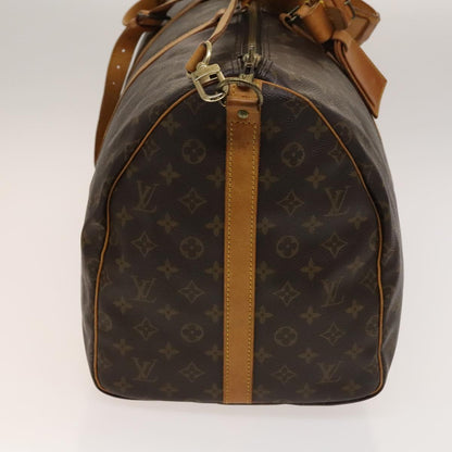 Louis Vuitton Keepall Bandouliere Bag Monogram Canvas, BROWN, CANVAS, Travel bag