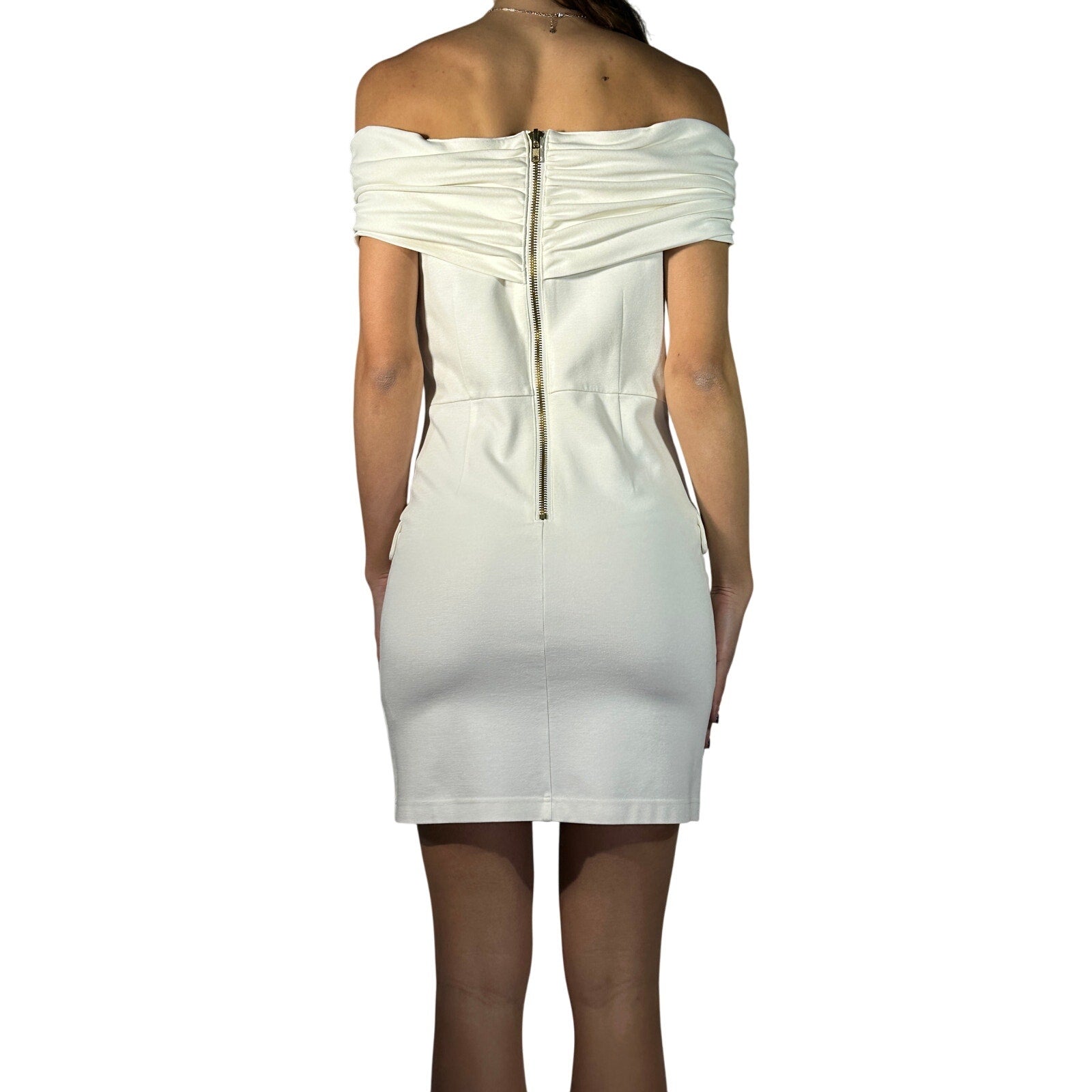 Pierre Balmain Off The Shoulder Mini Dress