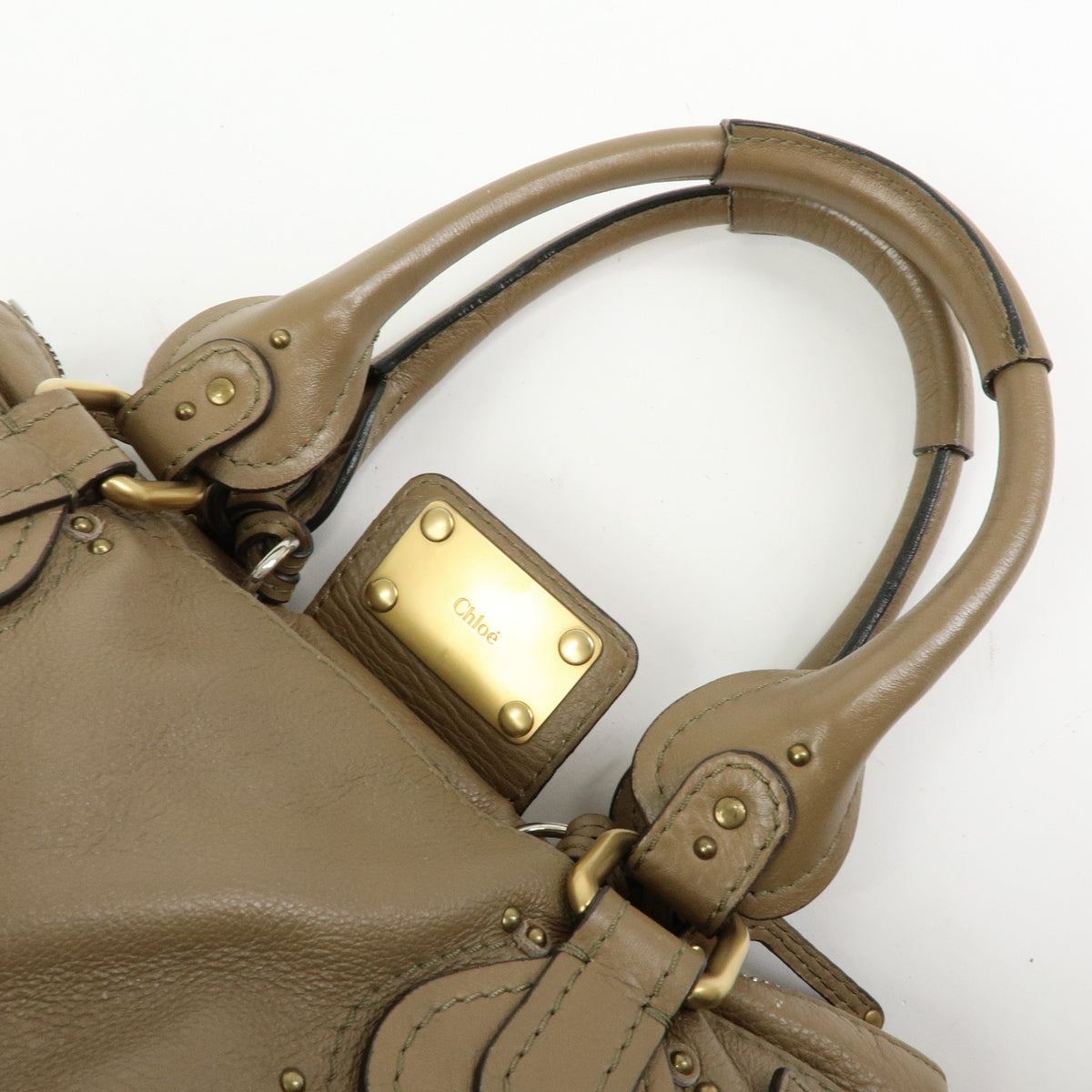 Chloe Paddington Leather, Brown, Leather, Tote Bag