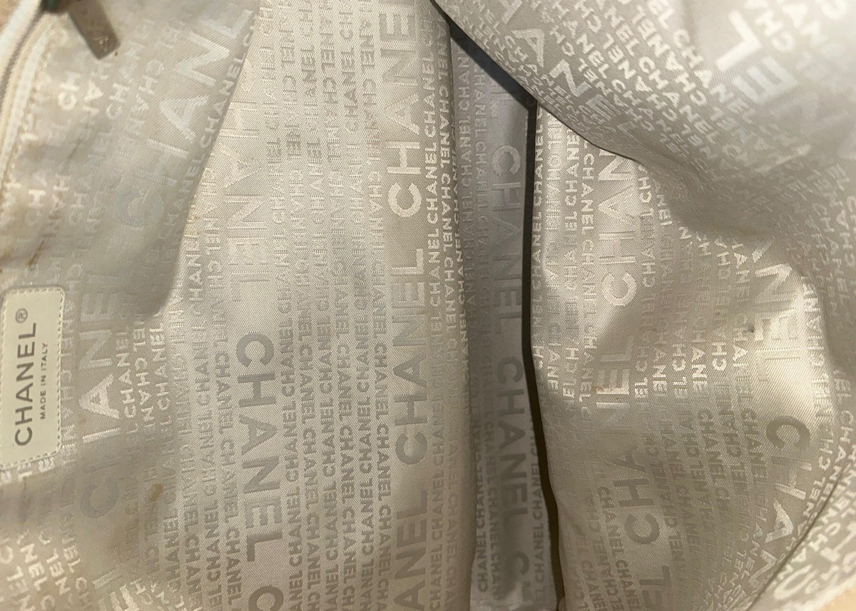 Chanel Shopper Tote Canvas, Brown, Canvas, Handbag