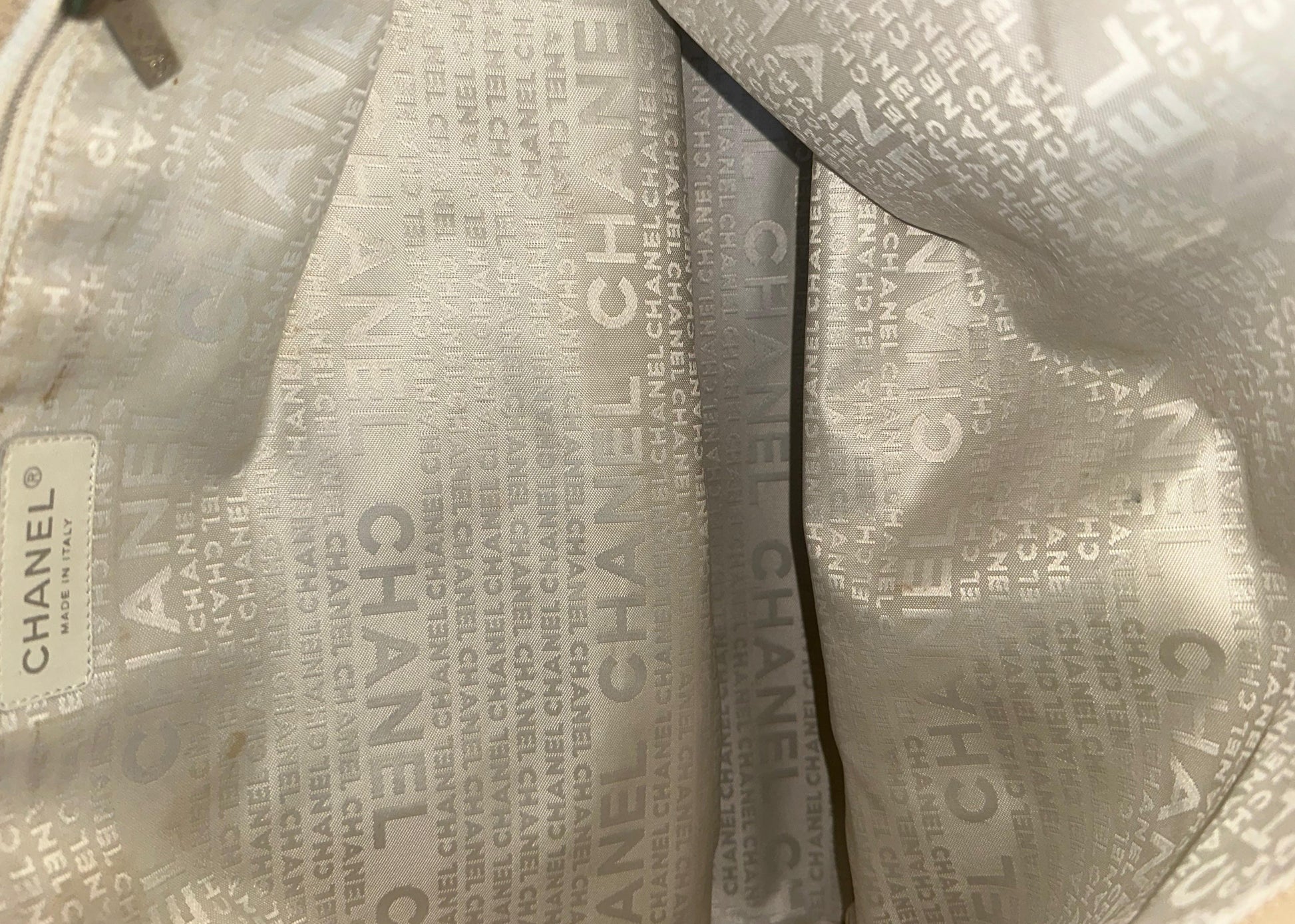 Chanel Shopper Tote Canvas, Brown, Canvas, Handbag