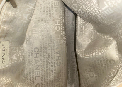 Chanel Shopper Tote Canvas, Brown, Canvas, Handbag