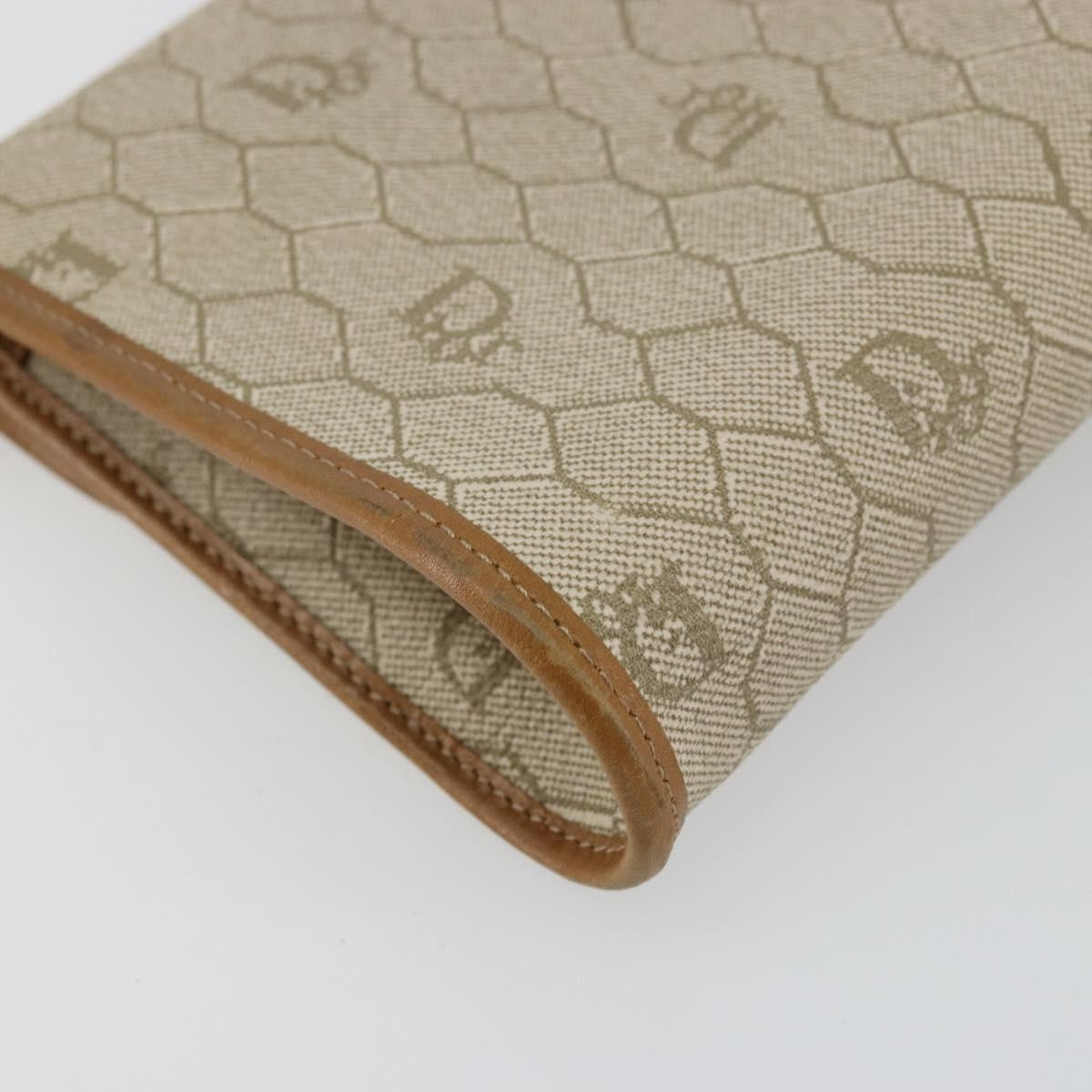 Christian Dior Vintage honeycomb clutch Canvas, Beige, Canvas, Clutch