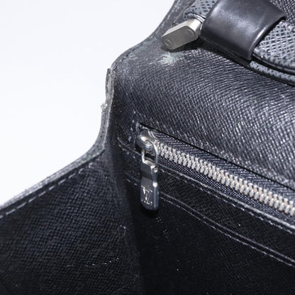 Louis Vuitton Selenga Pochette Taiga Leather, Gray, Leather, Clutch