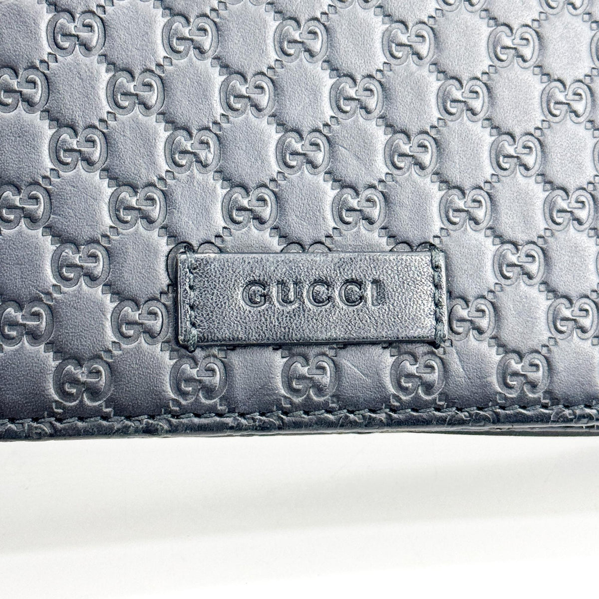 Gucci Wallet on Strap Microguccissima Leather, Black, Leather, Crossbody Bag