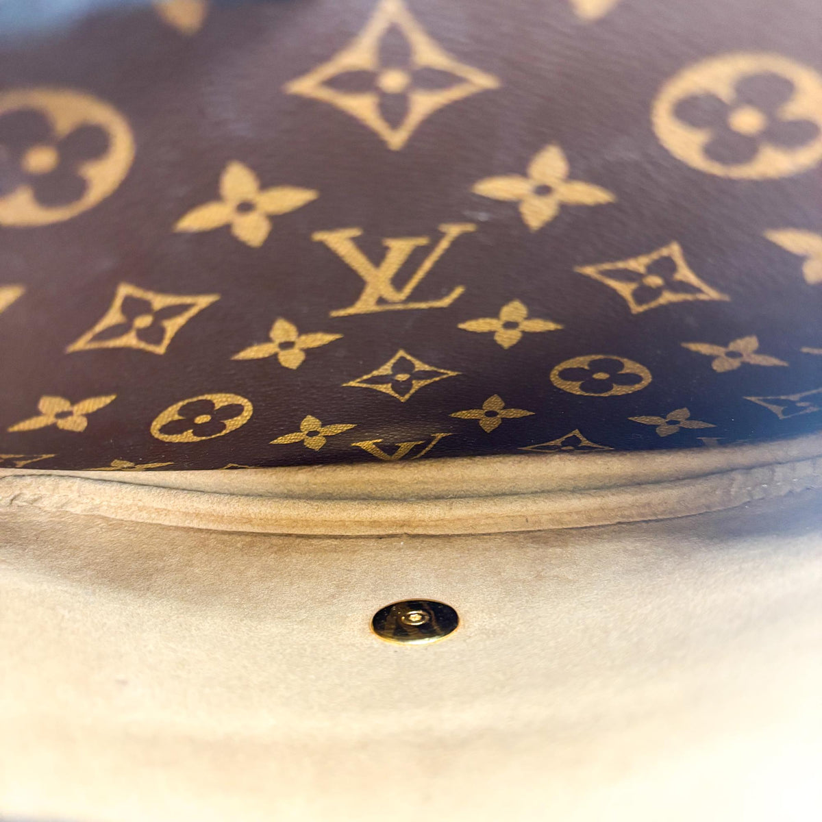 Louis Vuitton Marignan Monogram Canvas with Leather, Brown, Canvas, Handbag