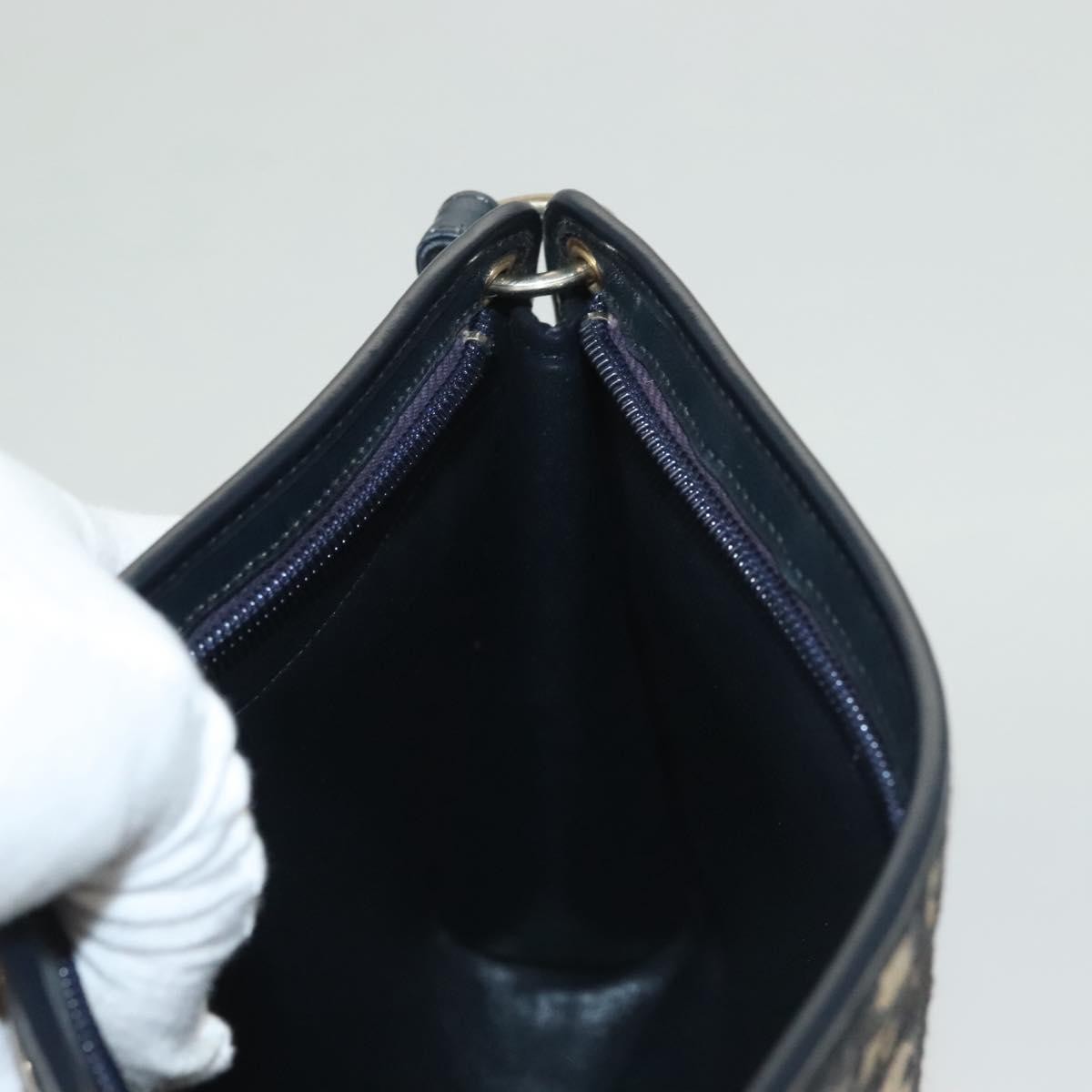 Christian Dior Vintage Trotter Canvas, Navy, Canvas, Shoulder Bag