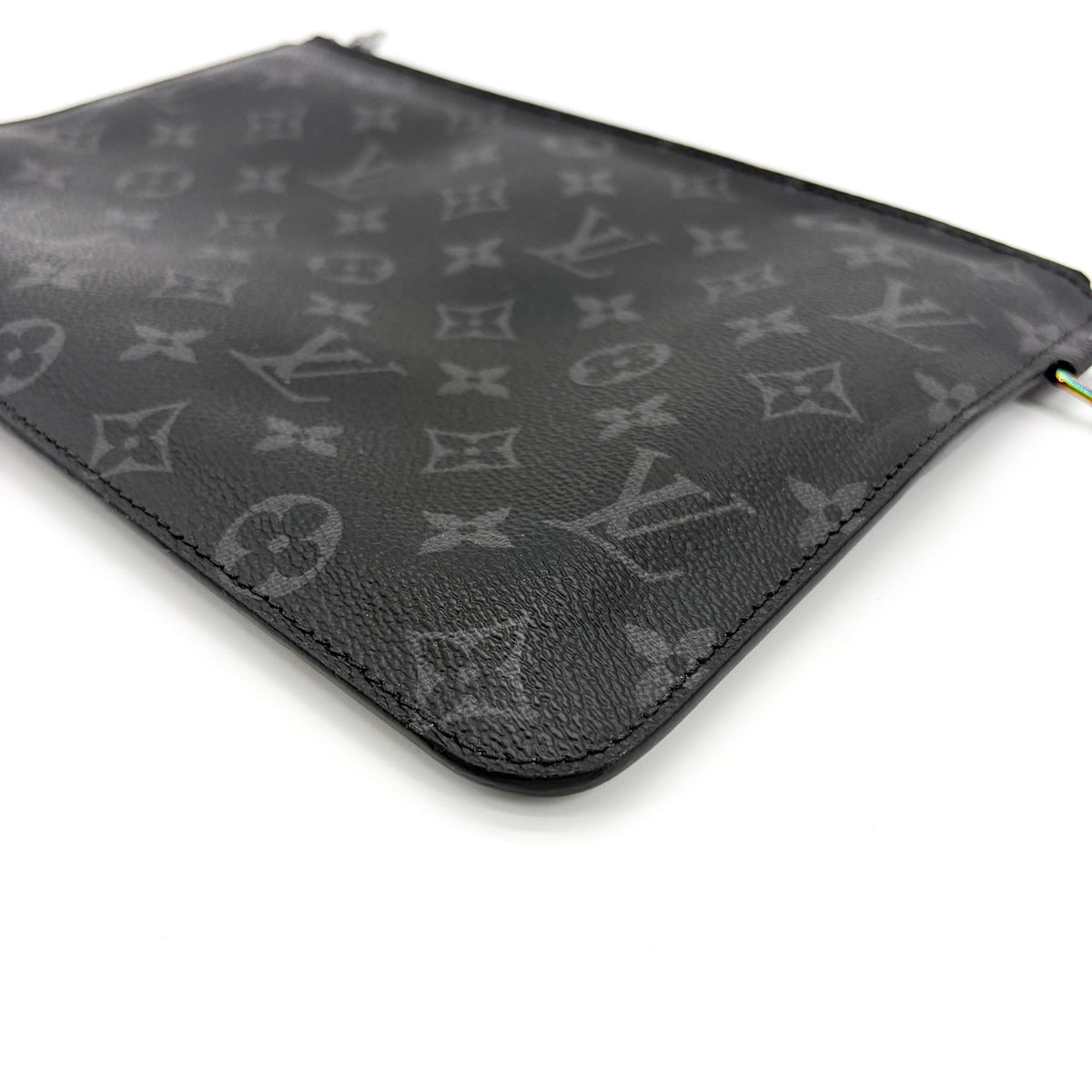 Louis Vuitton Pochette Voyage Monogram Eclipse Canvas, Black, Canvas, Clutch