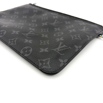 Louis Vuitton Pochette Voyage Monogram Eclipse Canvas, Black, Canvas, Clutch