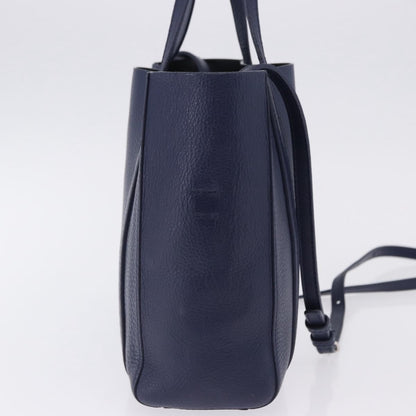 Balenciaga Everyday Tote Leather, Navy, Leather, Tote Bag
