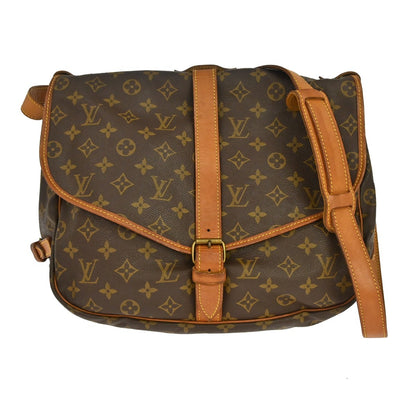 Louis Vuitton Saumur Monogram, Brown, Canvas, Shoulder Bag