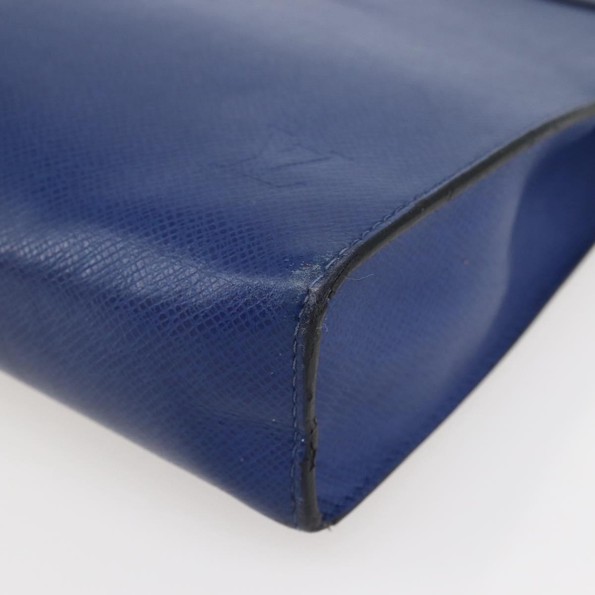 Louis Vuitton Pochette Voyage Taiga Leather, Blue, Leather, Clutch