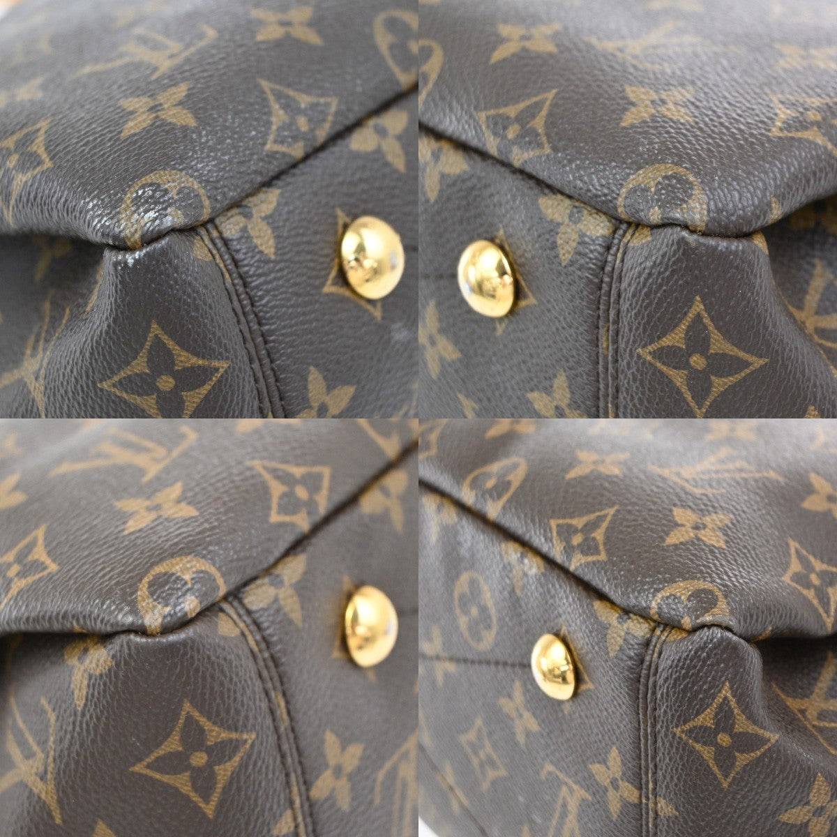 Louis Vuitton Pallas Tote Monogram Canvas with Leather, Brown, Leather, Handbag