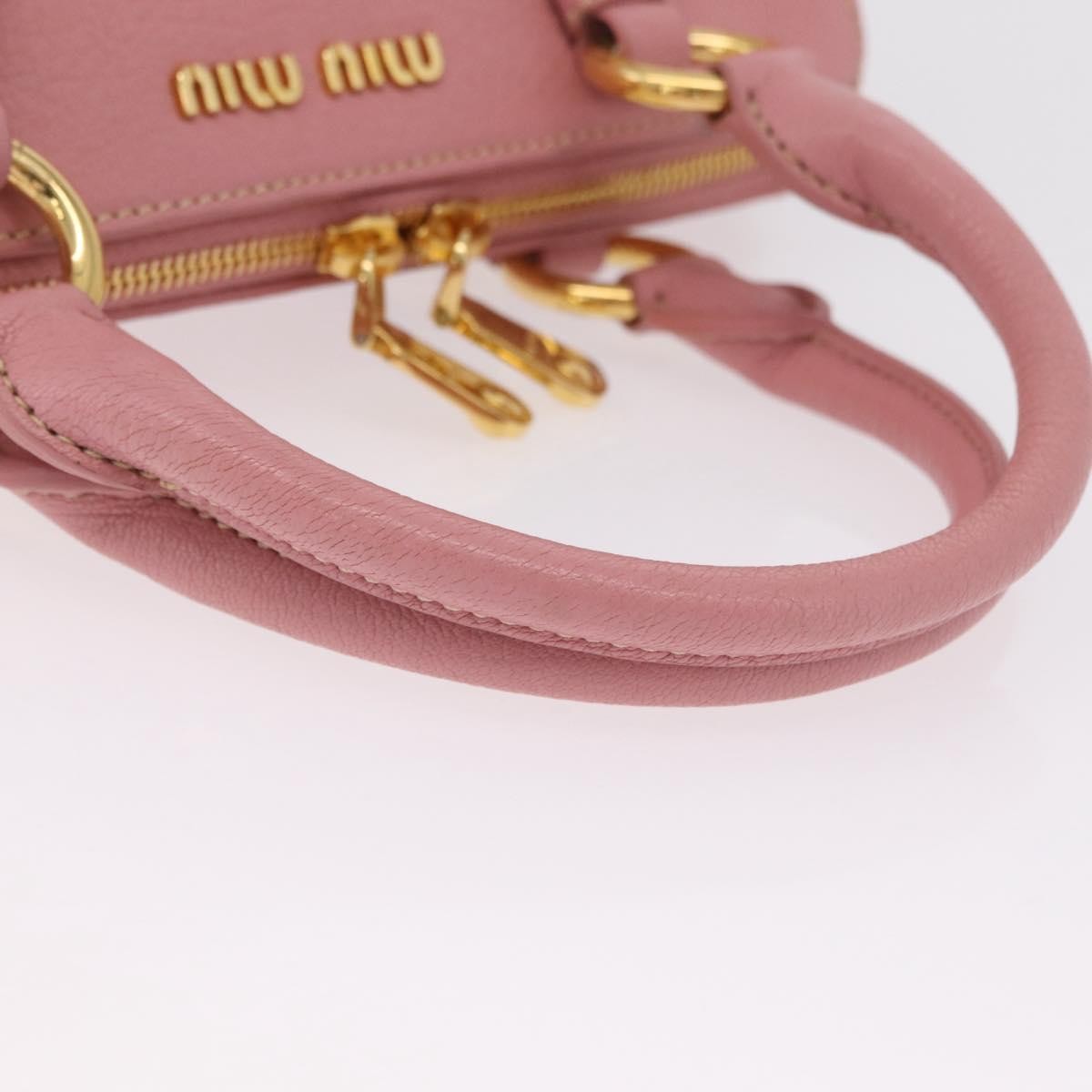 Miu Miu Madras Bowler Leather, Pink, Leather, Handbag