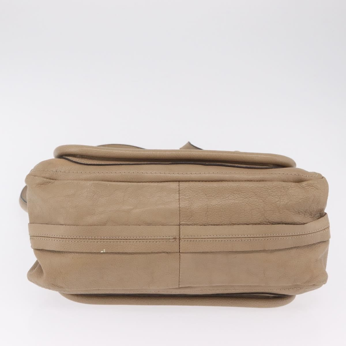 Chloe Paraty Top Handle Leather, Beige, Leather, Handbag