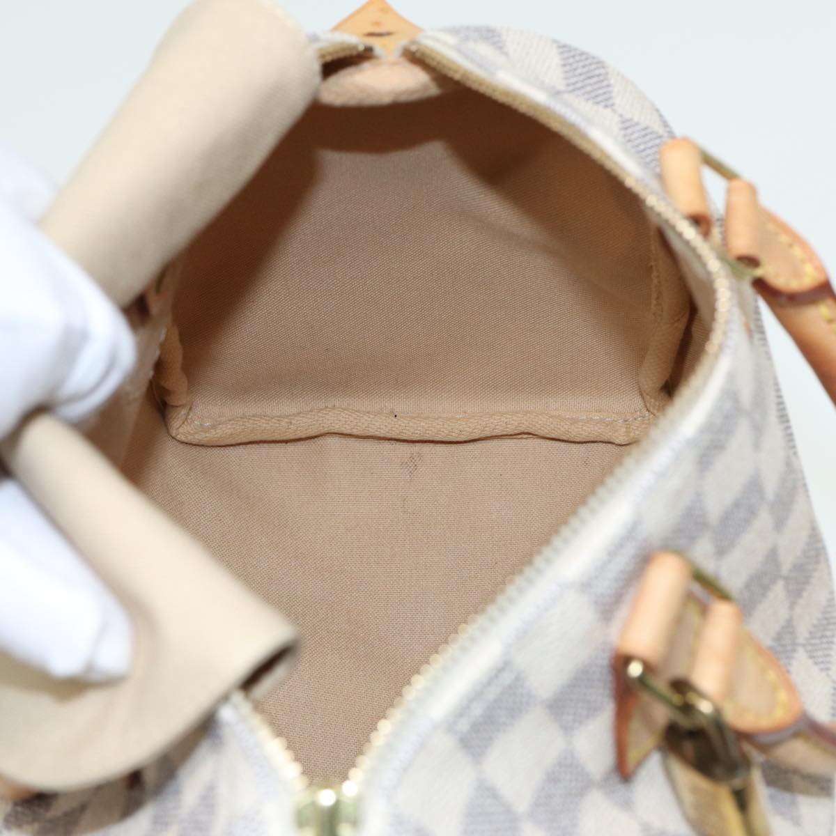 Louis Vuitton Speedy 25, Grey, Canvas, handbag