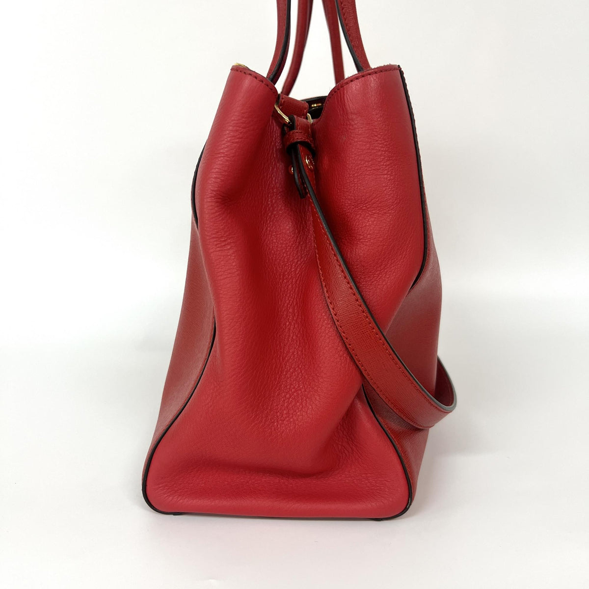 Fendi 2Jours Patent, Red, Leather, Handbag