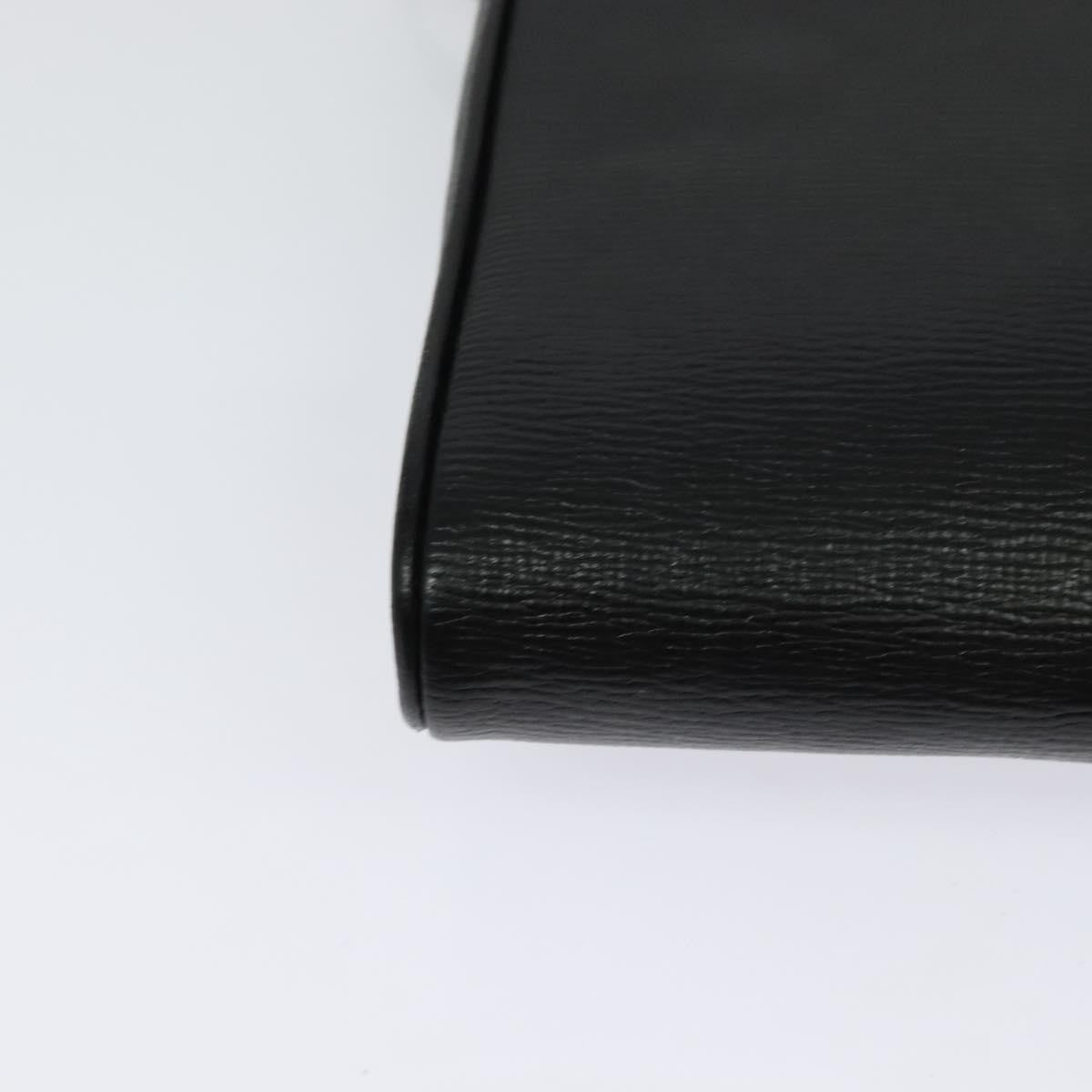 Celine Vintage Circle Logo Leather, Black, Leather, Handbag