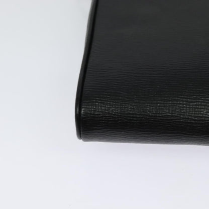 Celine Vintage Circle Logo Leather, Black, Leather, Handbag