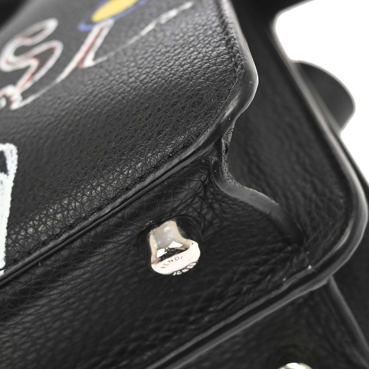 Fendi Peekaboo ISeeU Printed Leather, Multicolour, Leather, Handbag