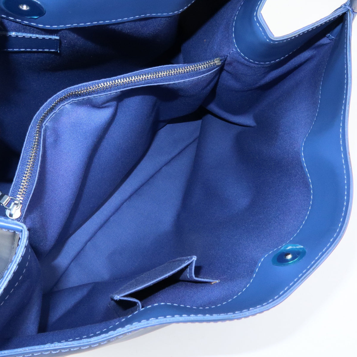 Louis Vuitton Mandara Epi Leather, Blue, Leather, Shoulder Bag