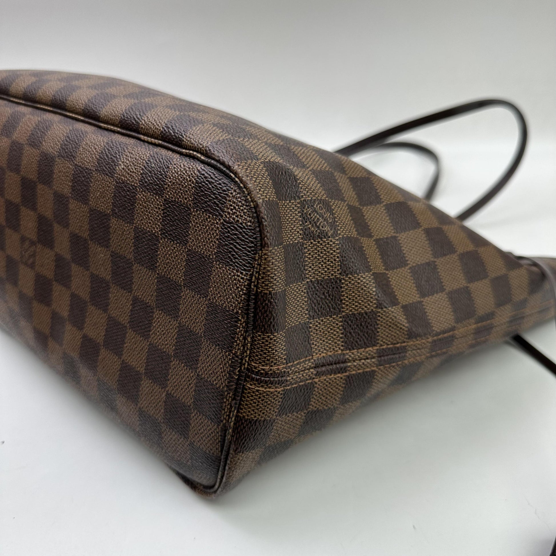 Louis Vuitton Neverfull Damier, Brown, Canvas, Tote Bag
