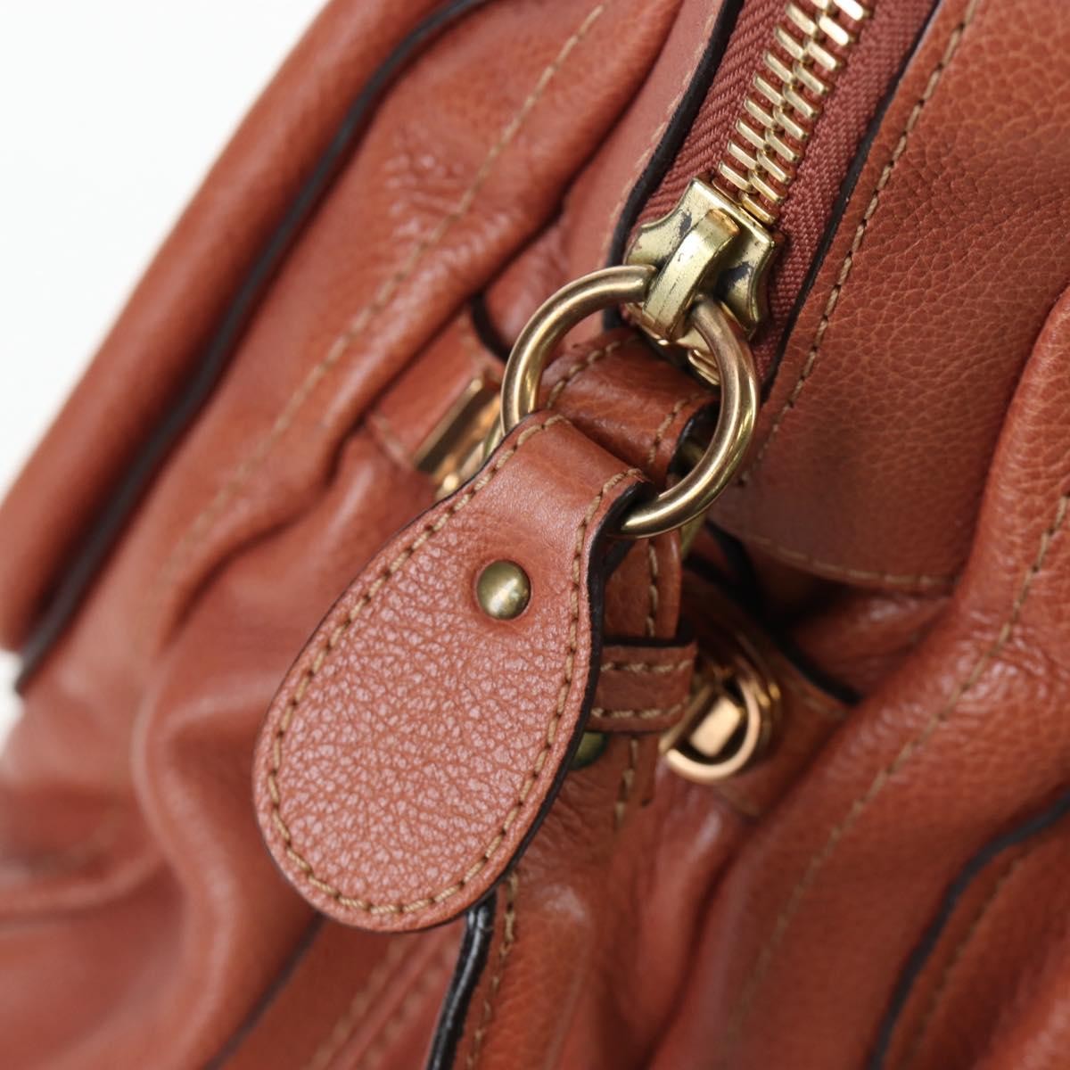 Chloe Paraty Quilted Leather, Brown, Leather, Handbag