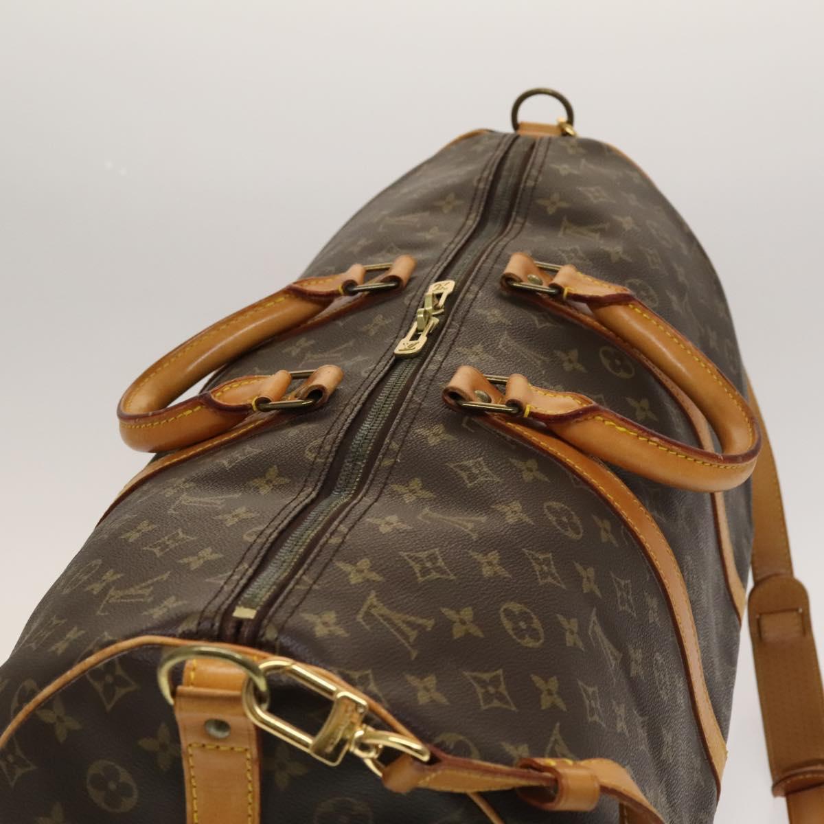 Louis Vuitton Keepall Bandouliere 55, Brown, Canvas, travel