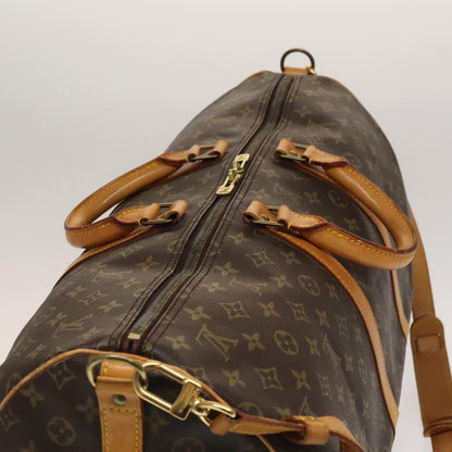 Louis Vuitton Keepall Bandouliere 55, Brown, Canvas, travel