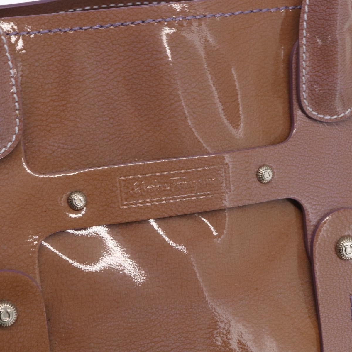 Salvatore Ferragamo Vintage Patent leather, Purple, Patent Leather, Handbag