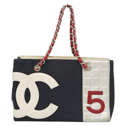 Chanel Numero 5, Navy, Canvas, tote