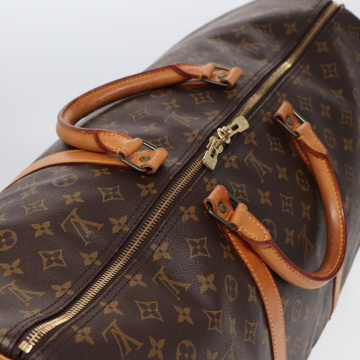 Louis Vuitton Keepall 60, Brown, Canvas, travel