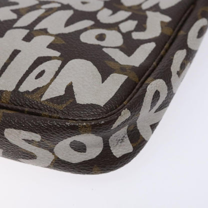 Louis Vuitton Pochette Accessoire, Brown, Canvas, clutch
