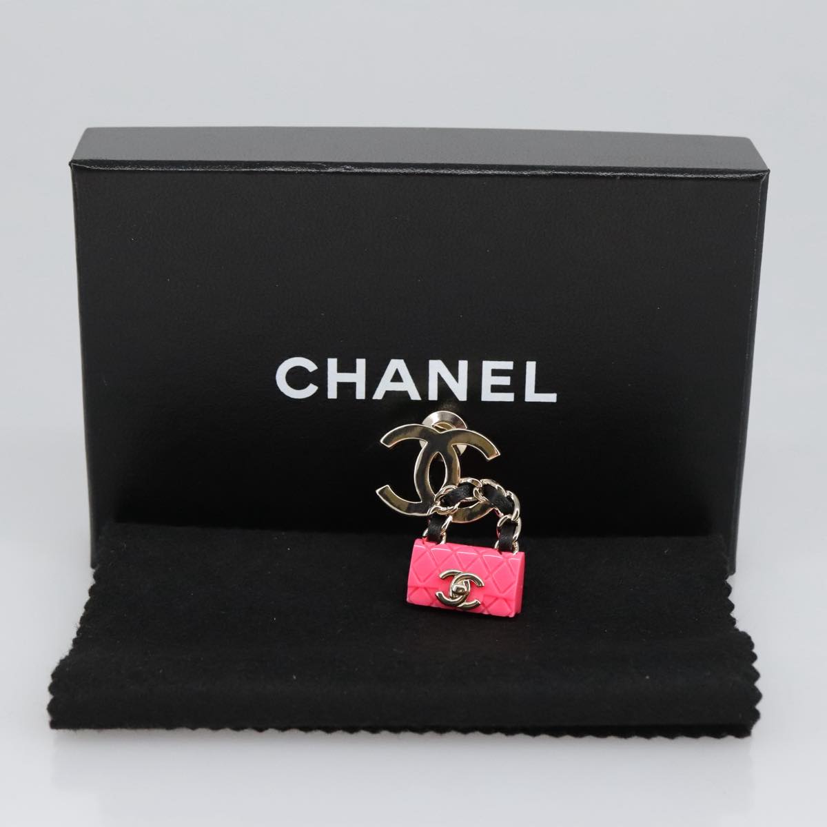 Chanel Coco Mark, Silver, Metal, brooch