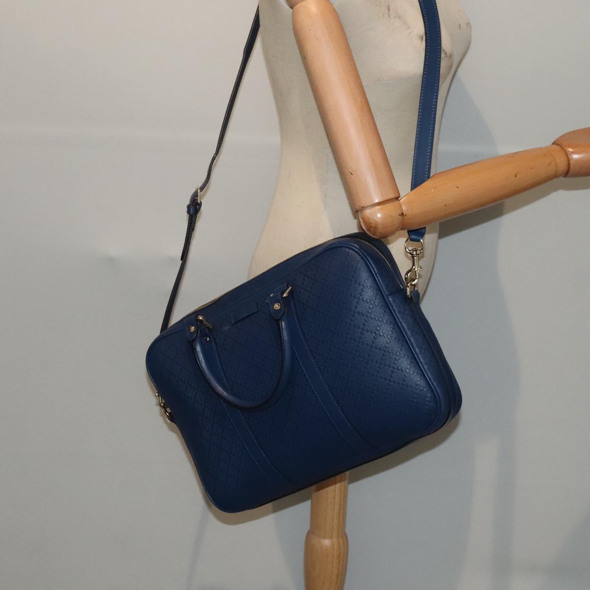 Gucci Diamante, Navy, Leather, briefcase