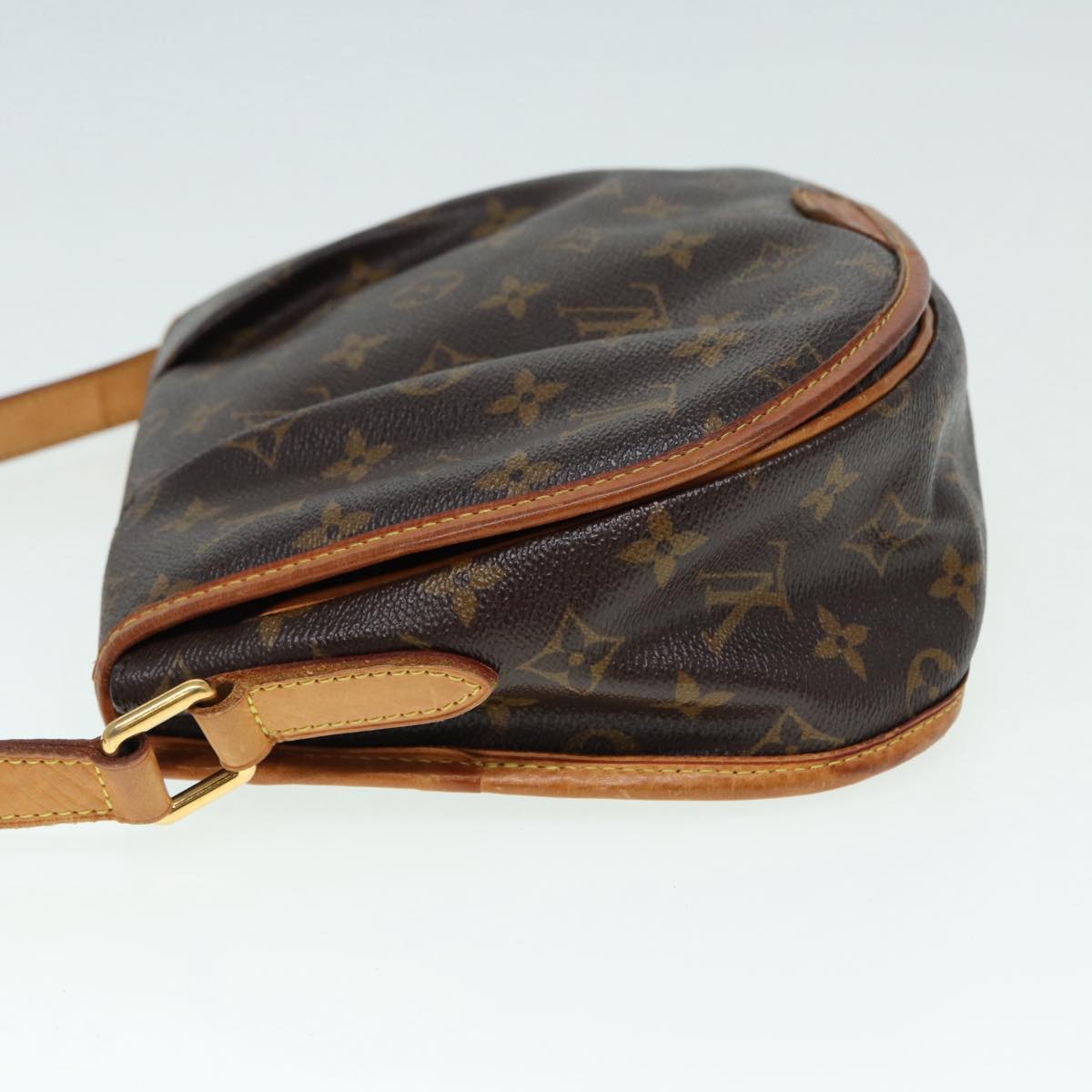 Louis Vuitton Menilmontant, Brown, Canvas, shoulder